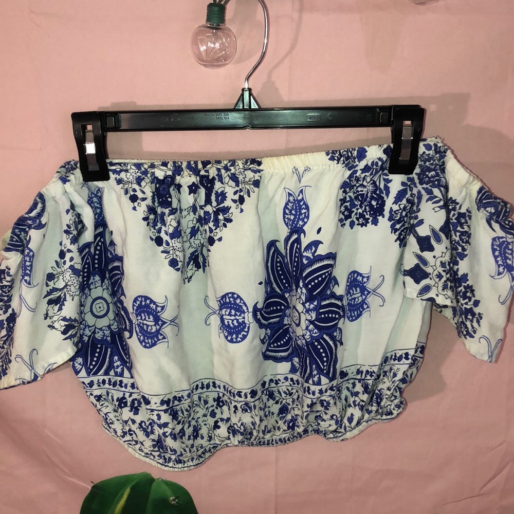 Off the shoulder crop top